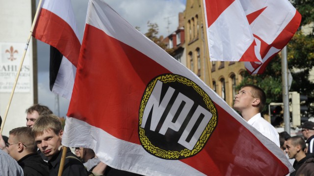 NPD-Anhänger bei einem Aufmarsch in Hannover