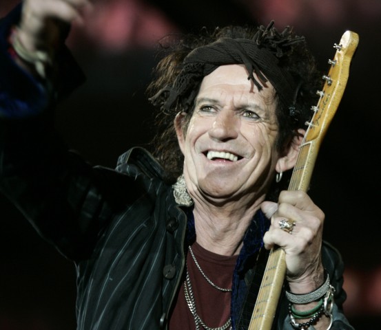 Rolling Stones Richards performs during a concert on the band's 'A Bigger Bang' European Tour in Warsaw