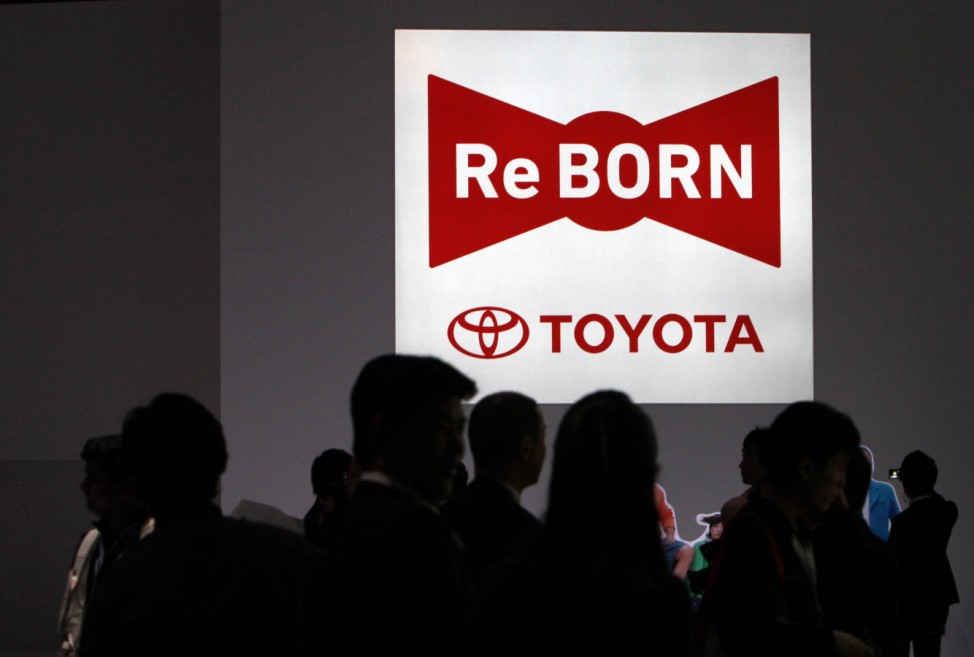 People visit Toyota Motor Corp booth at the 42nd Tokyo Motor Show in Tokyo