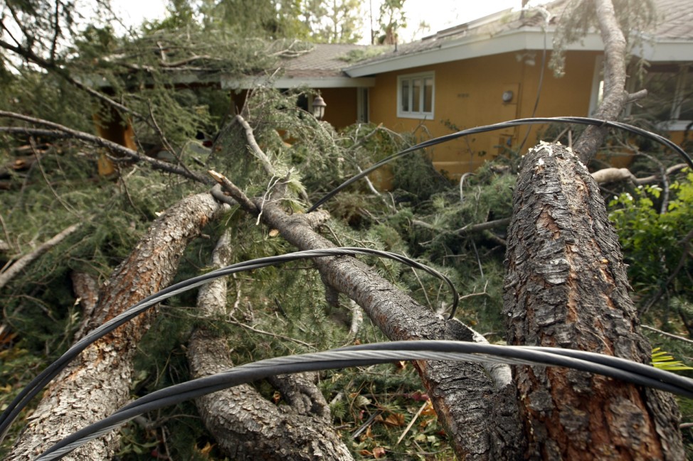 Los Angeles Area Hit With Powerful Santa Ana Winds