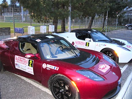 Tesla Roadster Monte Carlo Rallye