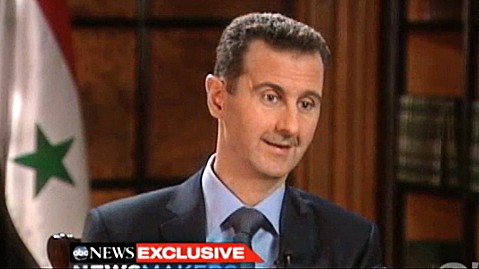 Präsident Assad über die Gräuel in Syrien: "Wer sagt denn, dass die UN eine glaubwürdige Institution sind?" Baschar al-Assad weist in einem Interview des US-Senders ABC News alle Verwantwortung für die Toten in seinem Land von sich.