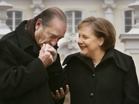 Jacques Chirac, Angela Merkel, Kuss, AP