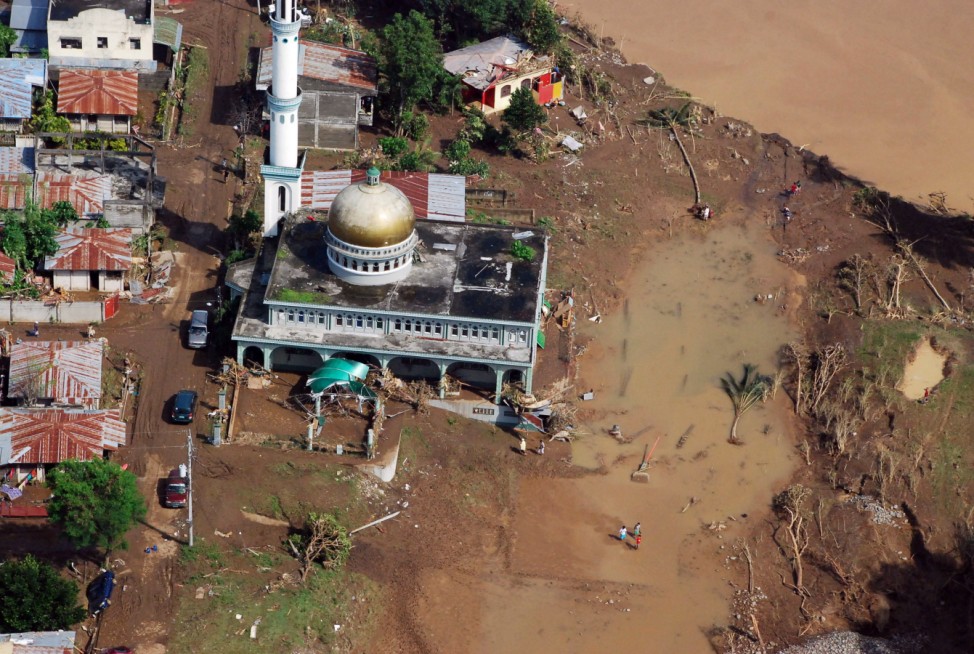 Aerial photos flood-affected areas in southern Philippines