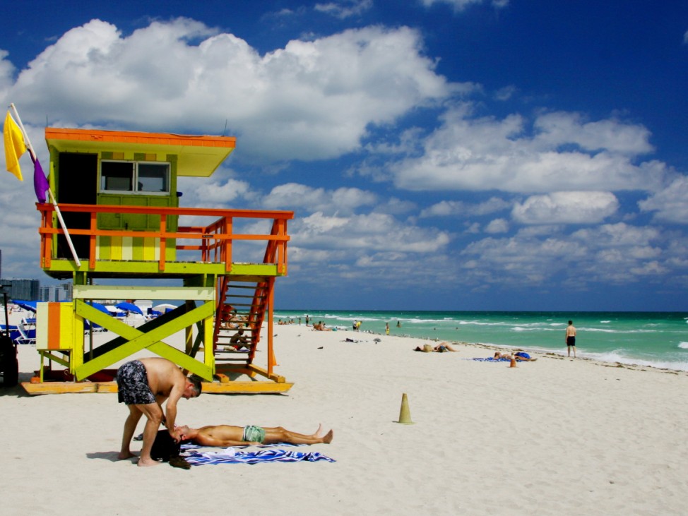 Miami South Beach Strandhäuschen Art Deco Lifeguard Stands