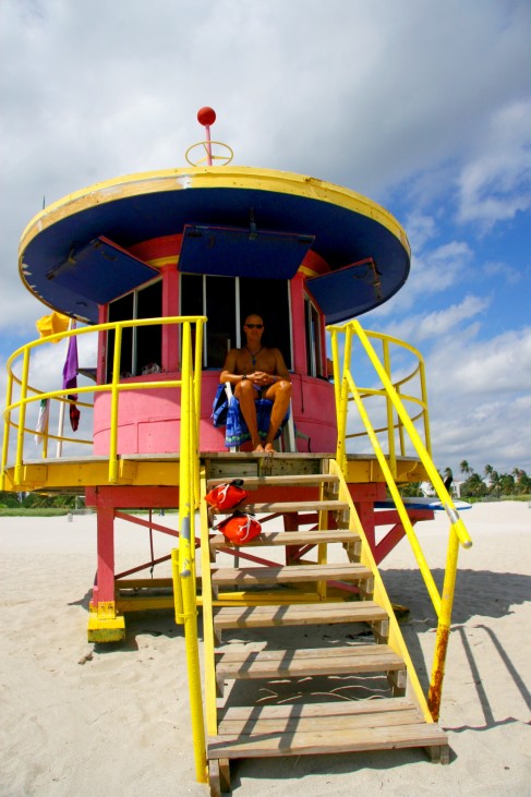 Miami South Beach Strandhäuschen Art Deco Lifeguard Stands