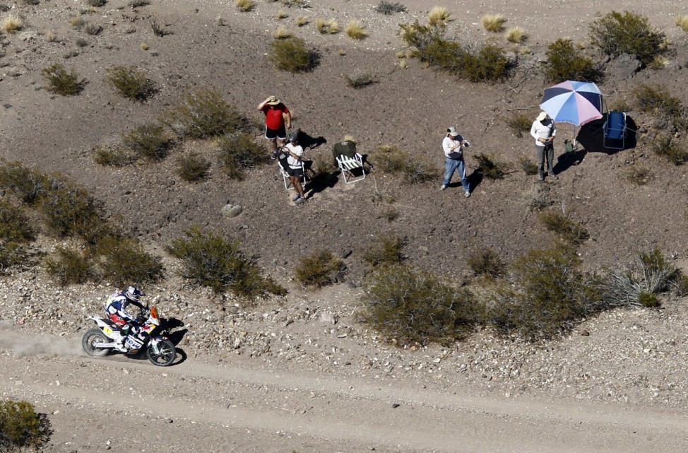 France's Cyril Depres rides his KTM during the third stage of the fourth South American edition of the Dakar Rally 2012 from San Rafael to San Juan