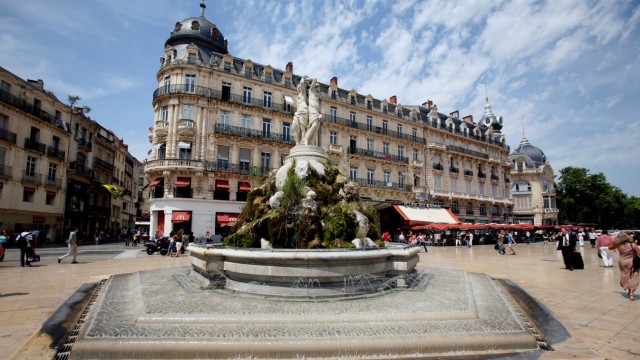 Montpellier Frankreich Brunnen