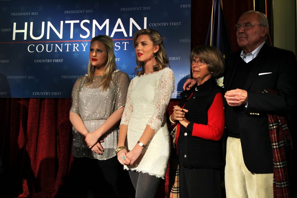 GOP Presidential Hopeful Jon Huntsman Attends NH Primary Rally