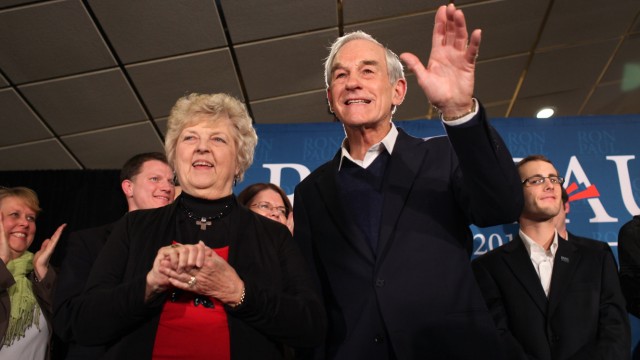 Republican Presidential Candidate Ron Paul Attends Primary Night Gathering