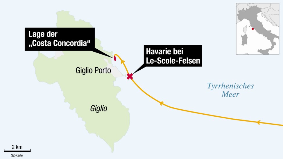 Costa Concordia Schiffsunglück Giglio Italien