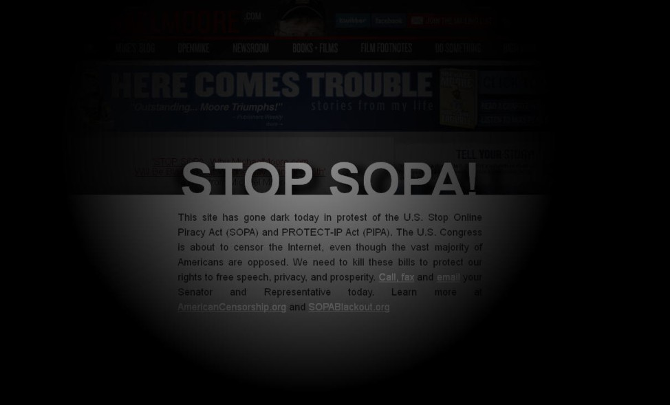 SOPA Blackout Protest
