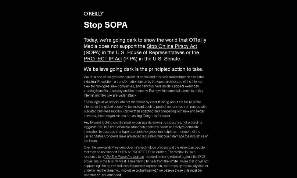 SOPA Blackout Protest