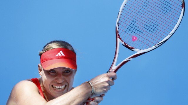 Vierter Tag bei den Australian Open: Angeligue Kerber, bei ihrem Sieg gegen Stephanie Dubois aus Kanada.