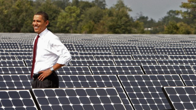 U.S. President Barack Obama takes a tour of DeSoto Next Generation Solar Energy Center in Arcadia