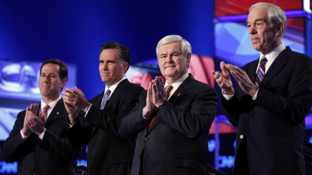 Rick Santorum, Mitt Romney, Newt Gingrich, Ron Paul