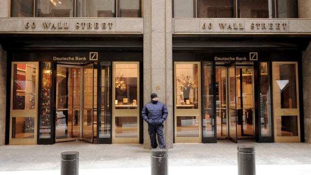 Security at Deutsche Bank in New York