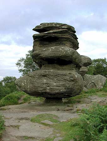 Geologie Felsen Erosion Verwitterung Idol Rock Yorkshire