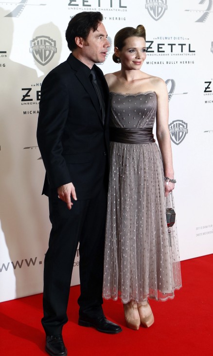 Actor Michael 'Bully' Herbig and actress Karoline Herfurth arrive on the red carpet for the screening of German director Helmut Dietl's movie 'Zettl' in Munich