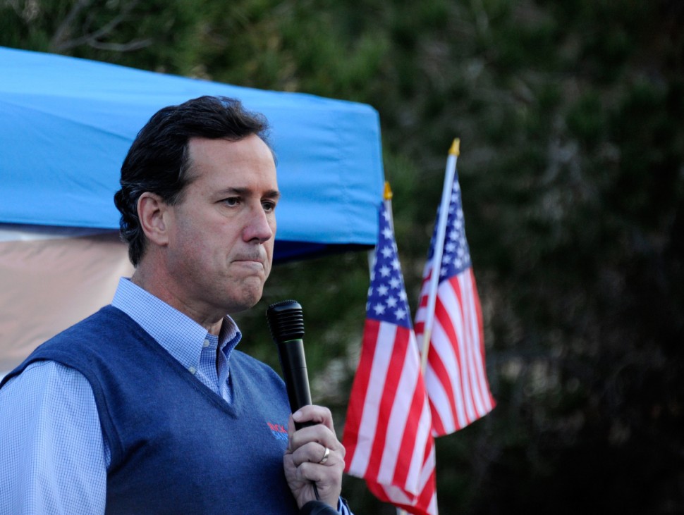 GOP Candidate Rick Santorum Attends A Tea Party Townhall Meeting In Nevada
