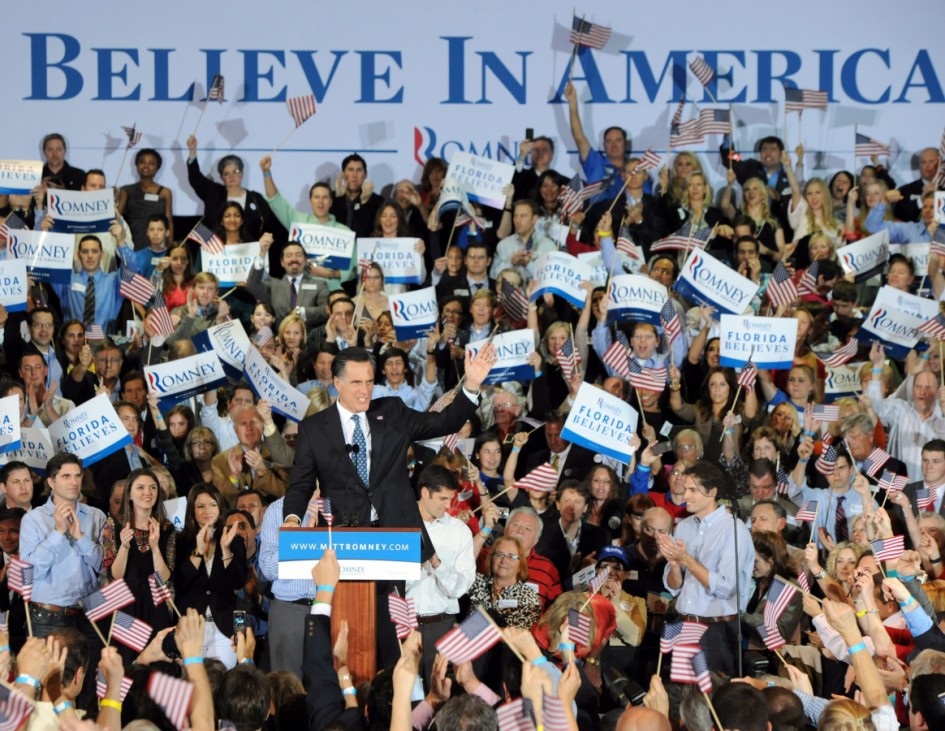 Mitt Romney celebrates primary victory in Florida