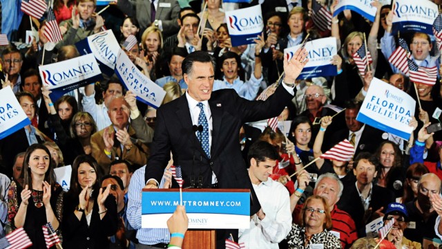 Mitt Romney celebrates primary victory in Florida