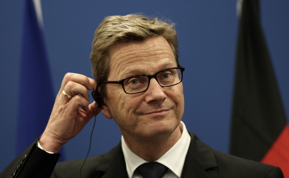 German Foreign Minister Guido Westerwelle meets with Palestinian