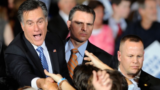 GOP Candidate For President Mitt Romney Holds Nevada Caucus Night Gathering