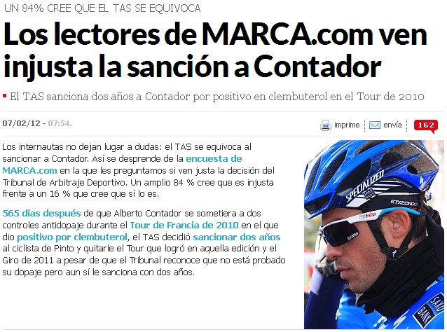 Pressestimmen Contador