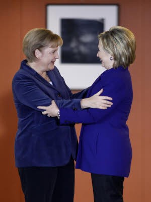 Hillary Clinton, Angela Merkel, ddp