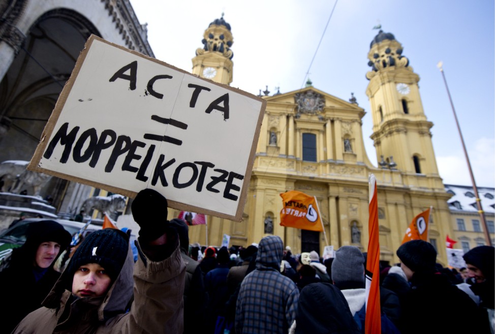 Demonstration gegen ACTA-Abkommen