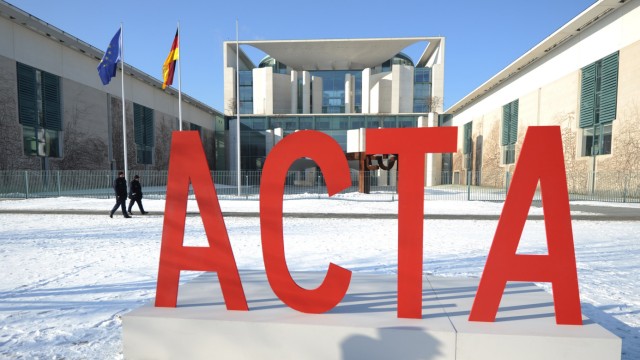 Aktion der Grünen zum ACTA-Abkommen
