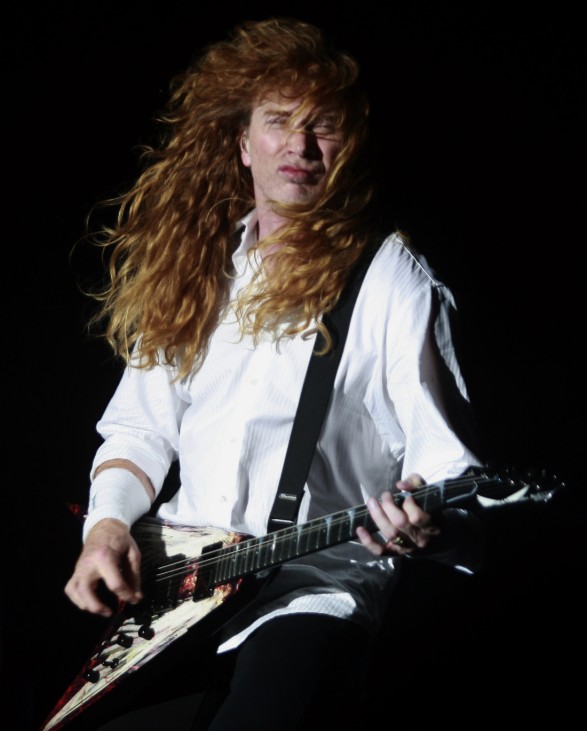 Dave Mustaine of U.S band 'Megadeth' performs at the Rock in Rio Music Festival in Lisbon