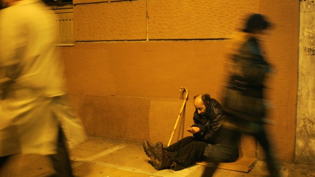 Poverty in central Athens