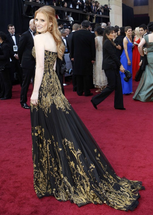 Chastain, best supporting actress nominee for her role in 'The Help' arrives at the 84th Academy Awards in Hollywood