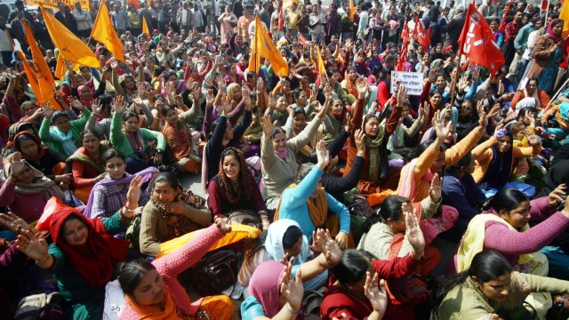 All India General Strike in the northern Indian city of Jammu