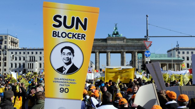 Demonstration des Bundesverbandes Solarenergie
