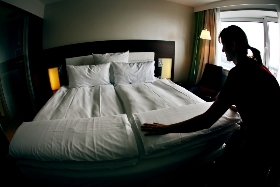 Betten im Hotelzimmer