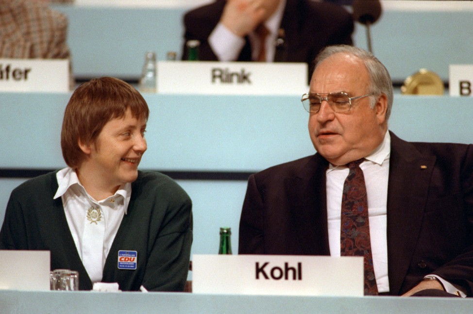 Kohl und Merkel  1991
