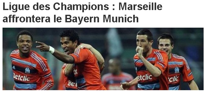 Parisien - Auslosung CL-Viertelfinale FC Bayern Marseille Reaktionen