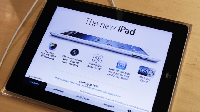 Apple's newest iPad is seen at the 5th Avenue Apple Store in New York
