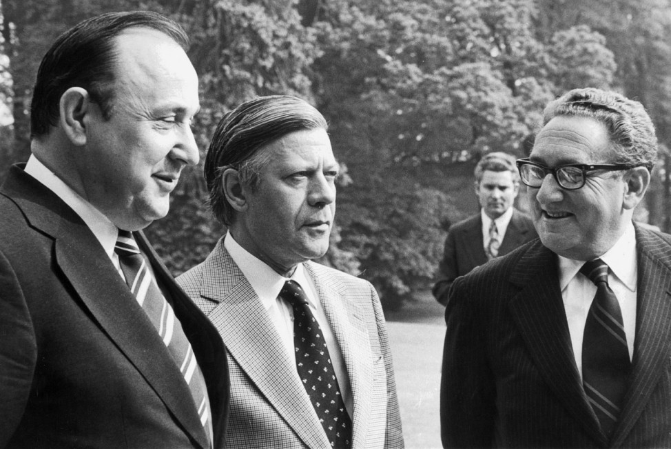 Genscher, Schmidt und Kissinger in Bonn