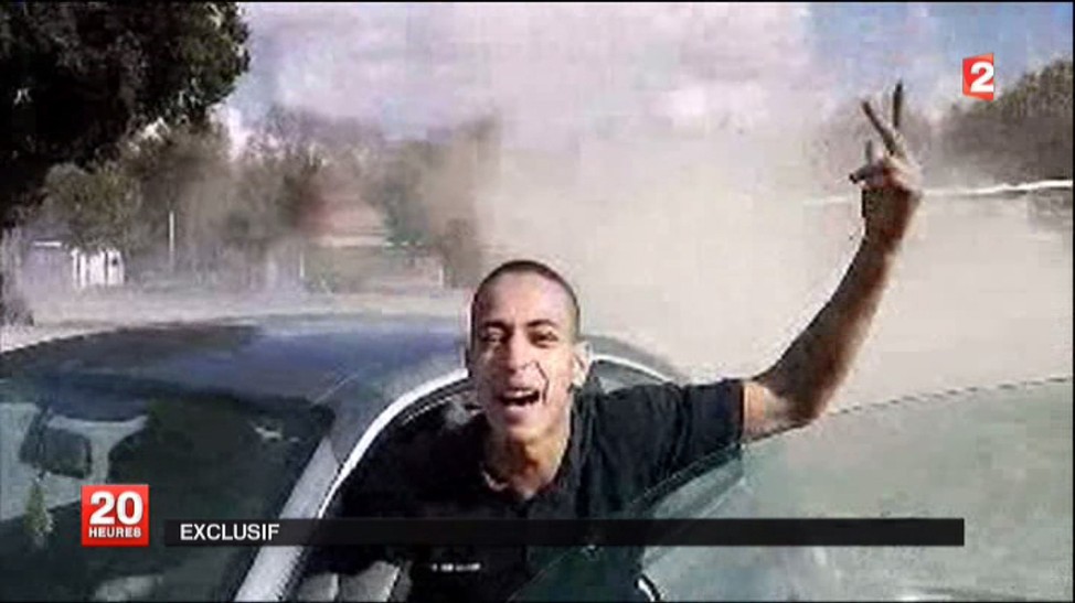 An undated and non-datelined frame grab broadcast by French national television station France 2 who claim it shows Mohamed Merah