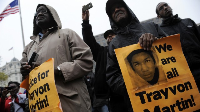 People gather at 'Stand Up for Trayvon Martin' rally in Washington