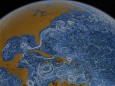 Handout of a still image showing the Gulf Stream around North America taken from Perpetual Ocean, a visualization of some of the world's surface ocean currents