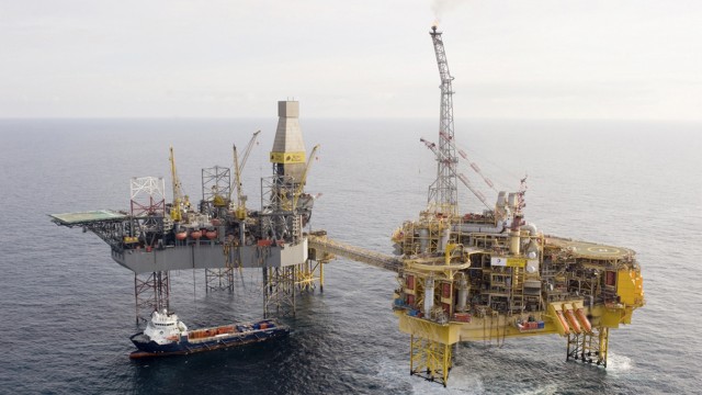Total's Elgin platform in the North Sea is seen in this undated photograph received in London