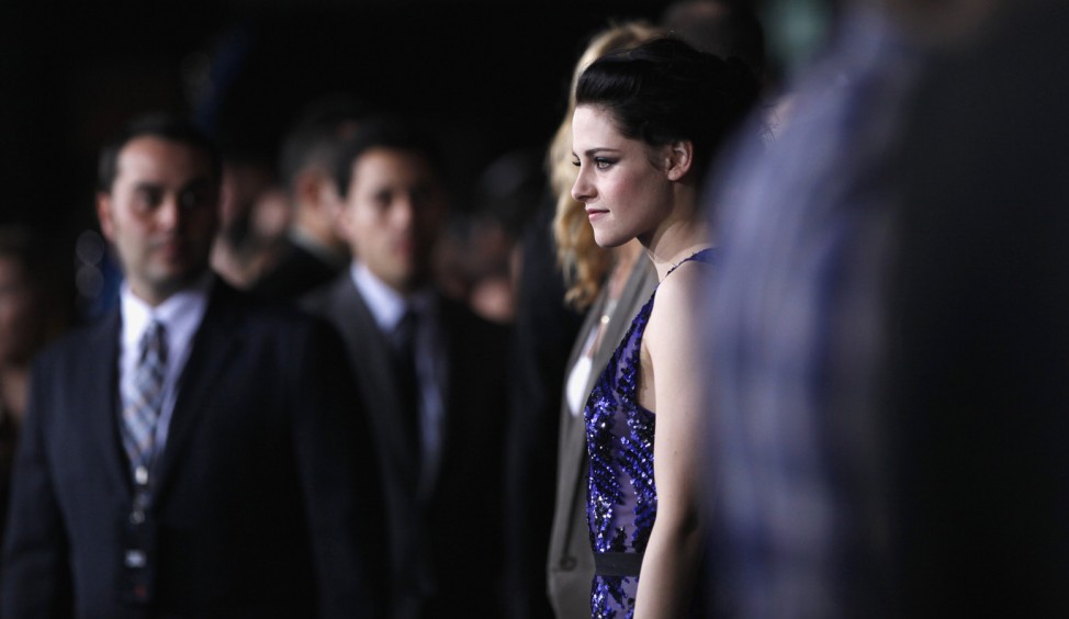 Stewart poses at the premiere of 'The Twilight Saga: Breaking Dawn - Part 1' in Los Angeles