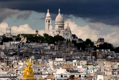 The Sacred Heart (Sacre Coeur) is seen in Paris