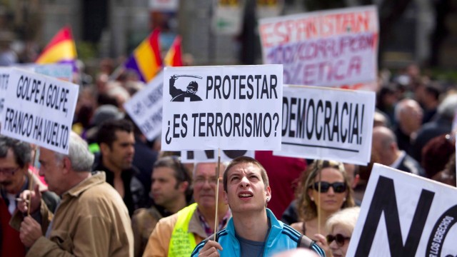 Spanien, Demonstranten
