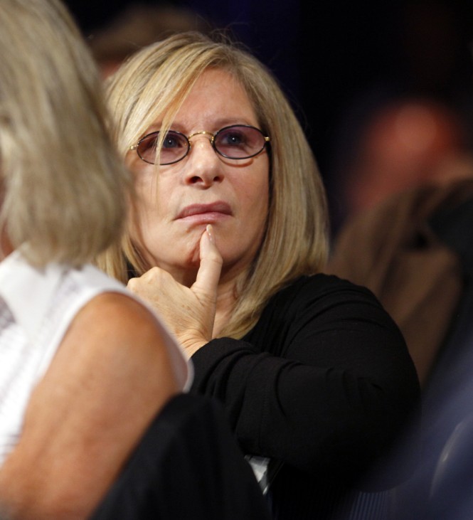 Actress Streisand listens during the Clinton Global Initiative in New York